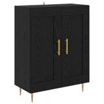 Casa si Gradina - Mobilier - Comode si corpuri - Comode - Bufet Pe perete Stejar Negru 69,5 x 34 x 180 cm Lemn compozit - Infinity.ro