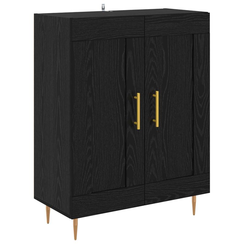 Casa si Gradina - Mobilier - Comode si corpuri - Comode - Bufet Pe perete Stejar Negru 69,5 x 34 x 180 cm Lemn compozit - Infinity.ro
