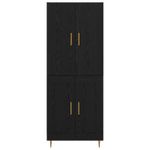 Casa si Gradina - Mobilier - Comode si corpuri - Comode - Bufet Pe perete Stejar Negru 69,5 x 34 x 180 cm Lemn compozit - Infinity.ro