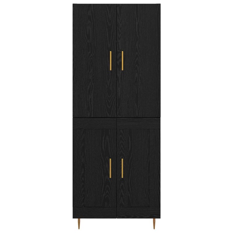 Casa si Gradina - Mobilier - Comode si corpuri - Comode - Bufet Pe perete Stejar Negru 69,5 x 34 x 180 cm Lemn compozit - Infinity.ro