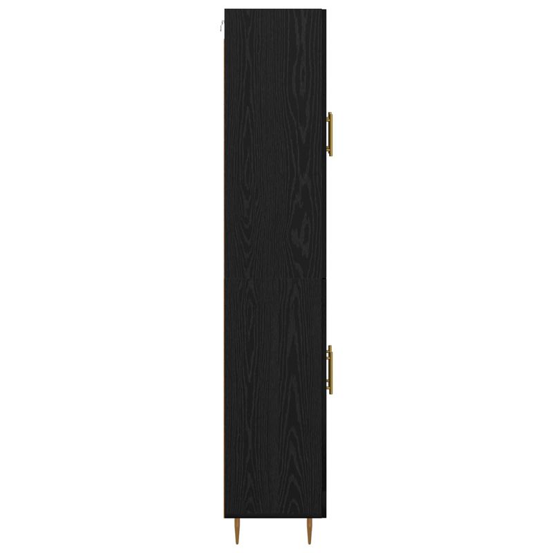 Casa si Gradina - Mobilier - Comode si corpuri - Comode - Bufet Pe perete Stejar Negru 69,5 x 34 x 180 cm Lemn compozit - Infinity.ro