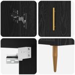 Casa si Gradina - Mobilier - Comode si corpuri - Comode - Bufet Pe perete Stejar Negru 69,5 x 34 x 180 cm Lemn compozit - Infinity.ro