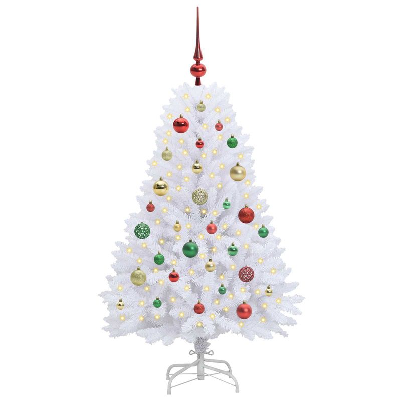 Casa si Gradina - Decoratiuni - Decoratiuni de sezon - Brad de Craciun artificial cu ramuri articulare Alb 120 cm - Infinity.ro