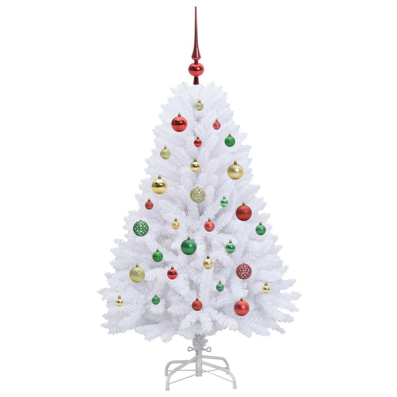 Casa si Gradina - Decoratiuni - Decoratiuni de sezon - Brad de Craciun artificial cu ramuri articulare Alb 120 cm - Infinity.ro