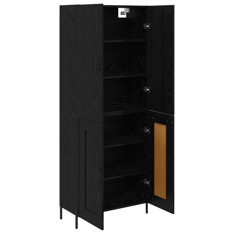 Casa si Gradina - Mobilier - Comode si corpuri - Corpuri bucatarie - Bufet Pe perete Stejar Negru 69,5 x 34 x 180 cm Lemn compozit - Infinity.ro