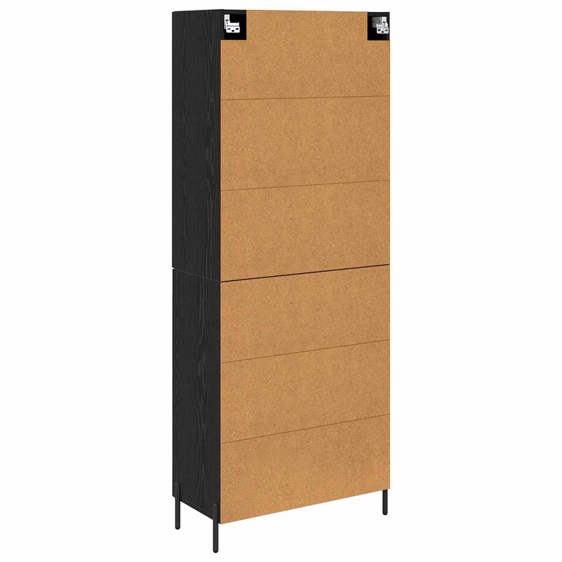 Casa si Gradina - Mobilier - Comode si corpuri - Corpuri bucatarie - Bufet Pe perete Stejar Negru 69,5 x 34 x 180 cm Lemn compozit - Infinity.ro