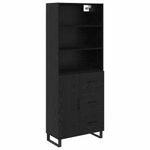 Casa si Gradina - Mobilier - Comode si corpuri - Comode - Bufet Pe perete cu sertar 2 pcs Stejar Negru Lemn compozit - Infinity.ro