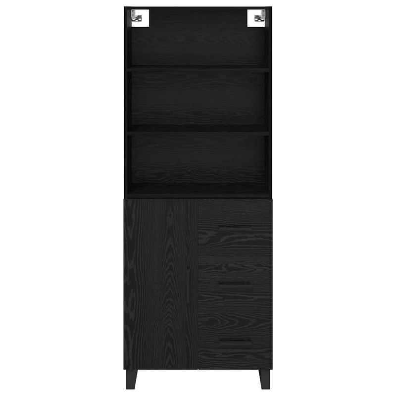 Casa si Gradina - Mobilier - Comode si corpuri - Comode - Bufet Pe perete cu sertar 2 pcs Stejar Negru Lemn compozit - Infinity.ro