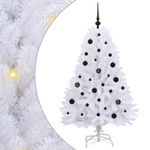 Casa si Gradina - Decoratiuni - Decoratiuni de sezon - Brad de Craciun artificial cu ramuri articulare Alb 150 cm - Infinity.ro
