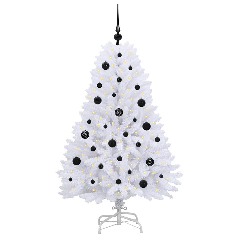 Casa si Gradina - Decoratiuni - Decoratiuni de sezon - Brad de Craciun artificial cu ramuri articulare Alb 150 cm - Infinity.ro