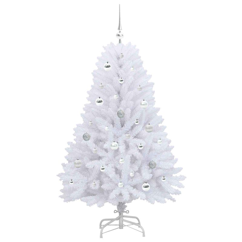 Casa si Gradina - Decoratiuni - Decoratiuni de sezon - Brad de Craciun artificial cu ramuri articulare Alb 150 cm - Infinity.ro