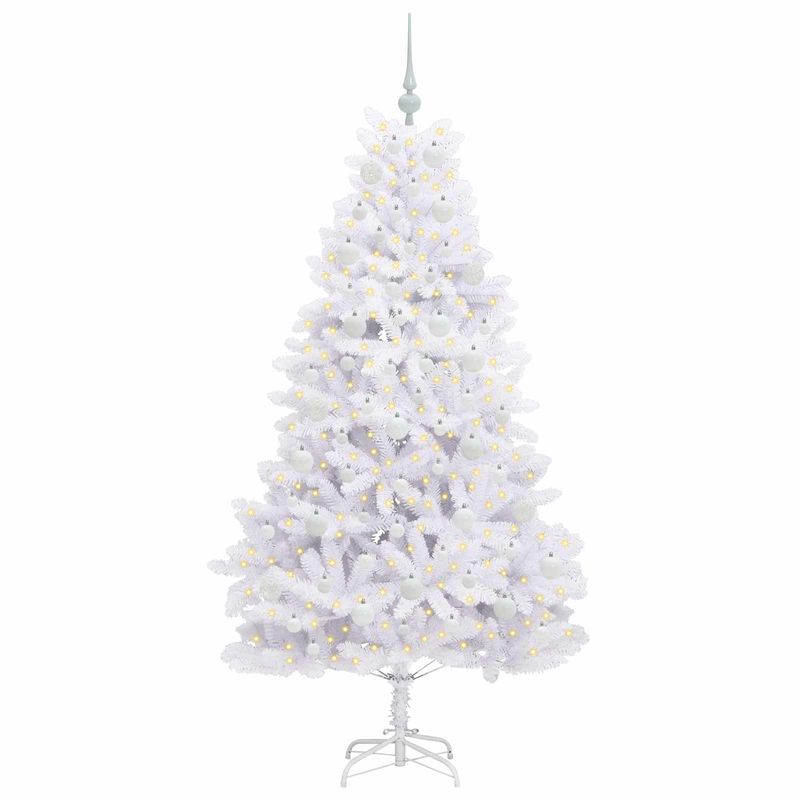 Casa si Gradina - Decoratiuni - Decoratiuni de sezon - Brad de Craciun artificial cu ramuri articulare Alb 180 cm - Infinity.ro