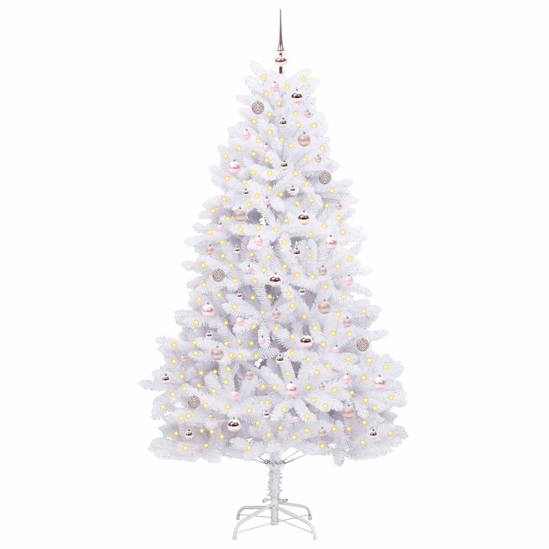 Casa si Gradina - Decoratiuni - Decoratiuni de sezon - Brad de Craciun artificial cu ramuri articulare Alb 210 cm - Infinity.ro