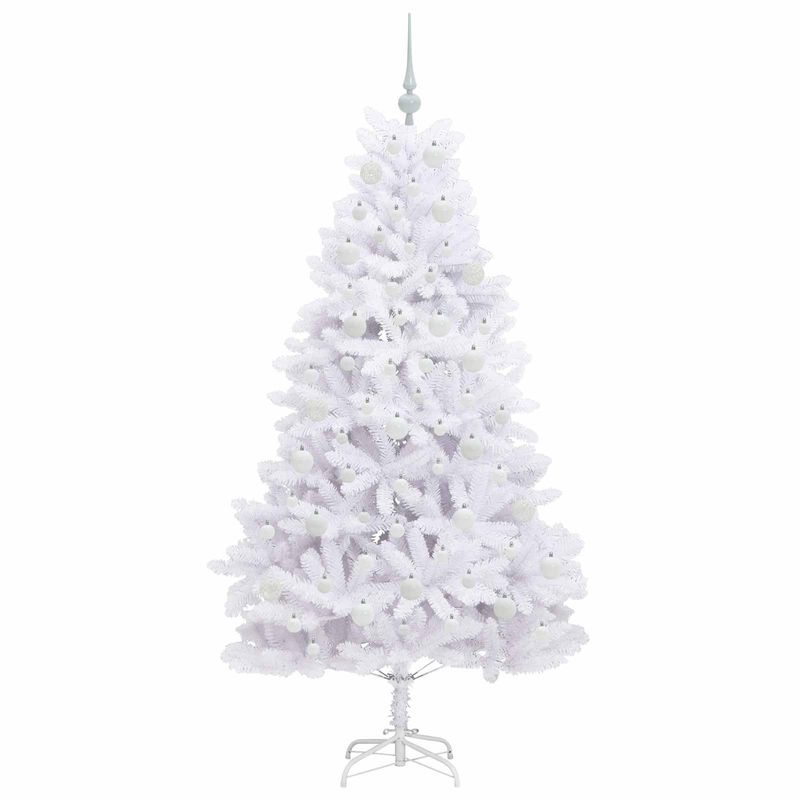 Casa si Gradina - Decoratiuni - Decoratiuni de sezon - Brad de Craciun artificial cu ramuri articulare Alb 180 cm - Infinity.ro