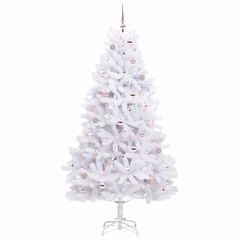 Casa si Gradina - Decoratiuni - Decoratiuni de sezon - Brad de Craciun artificial cu ramuri articulare Alb 210 cm - Infinity.ro
