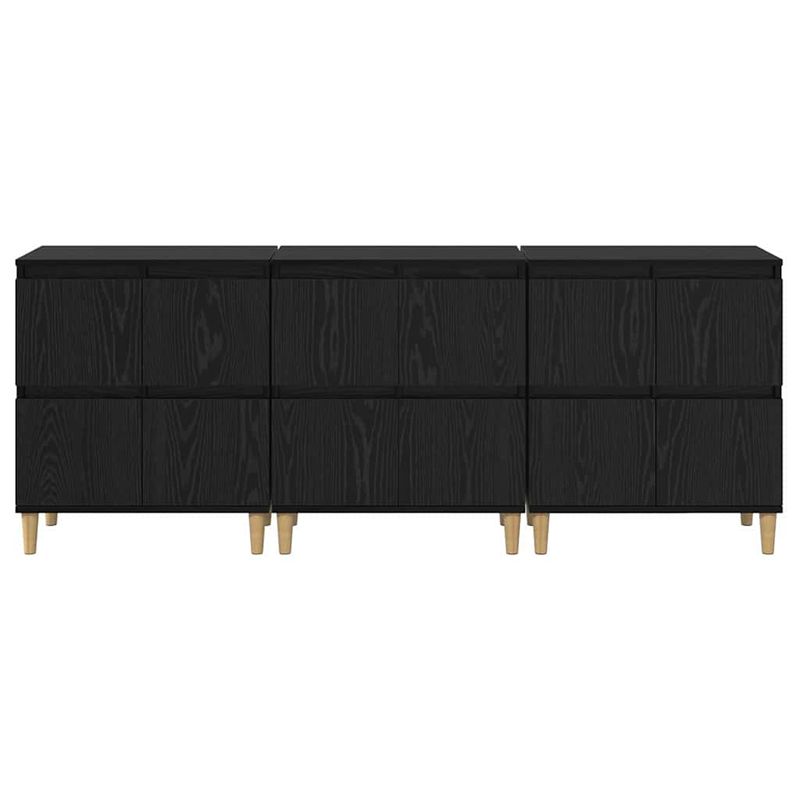 Casa si Gradina - Mobilier - Comode si corpuri - Comode - Bufeturi 3 pcs Stejar Negru 60 x 35 x 70 cm Lemn compozit - Infinity.ro