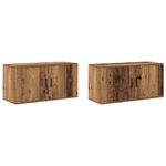 Casa si Gradina - Mobilier - Seturi de mobilier - Seturi living - Set Dulap TV montat pe perete Pe perete 2 pcs Lemn Vechi - Infinity.ro