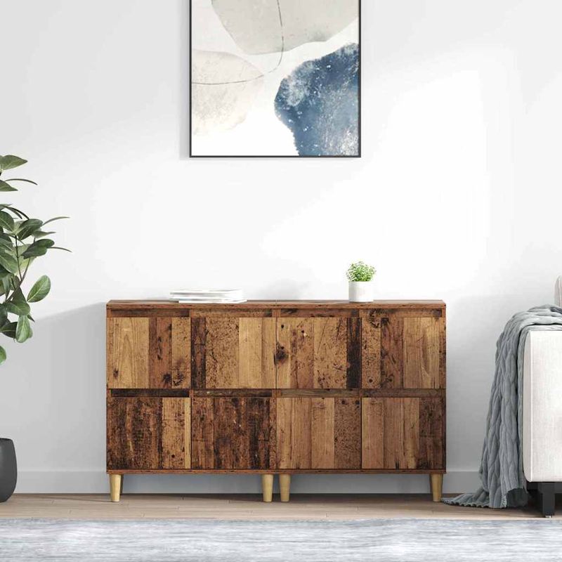 Casa si Gradina - Mobilier - Comode si corpuri - Comode - Bufeturi 2 pcs Lemn Vechi 60 x 35 x 70 cm Lemn compozit - Infinity.ro