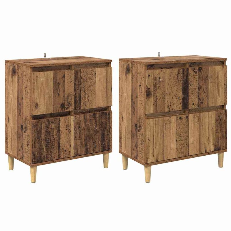 Casa si Gradina - Mobilier - Comode si corpuri - Comode - Bufeturi 2 pcs Lemn Vechi 60 x 35 x 70 cm Lemn compozit - Infinity.ro