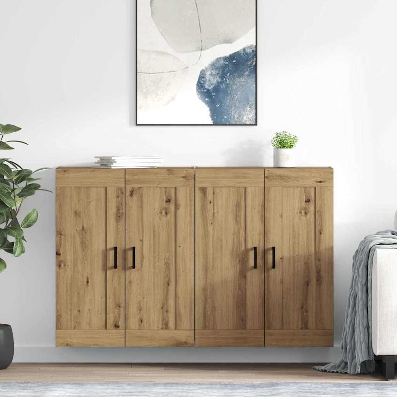 Casa si Gradina - Mobilier - Comode si corpuri - Comode - Usi pentru dulapuri montate pe perete 2 pcs Stejar Artizanal - Infinity.ro