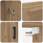 Casa si Gradina - Mobilier - Comode si corpuri - Comode - Usi pentru dulapuri montate pe perete 2 pcs Stejar Artizanal - Infinity.ro