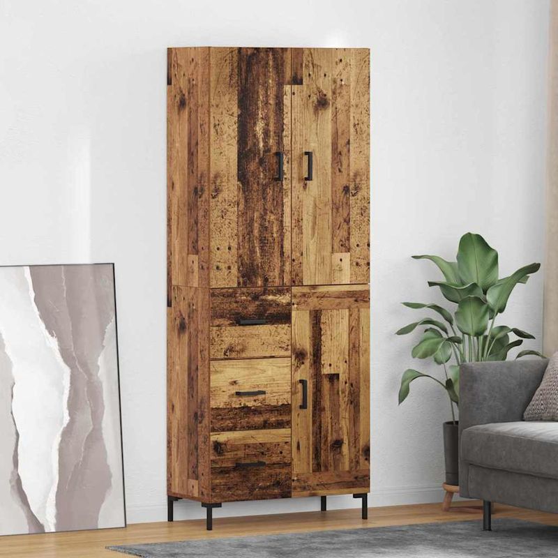 Casa si Gradina - Mobilier - Comode si corpuri - Corpuri bucatarie - Bufet Pe perete Lemn Vechi 69,5 x 34 x 180 cm Lemn compozit - Infinity.ro