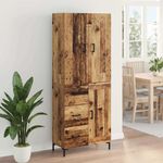 Casa si Gradina - Mobilier - Comode si corpuri - Corpuri bucatarie - Bufet Pe perete Lemn Vechi 69,5 x 34 x 180 cm Lemn compozit - Infinity.ro