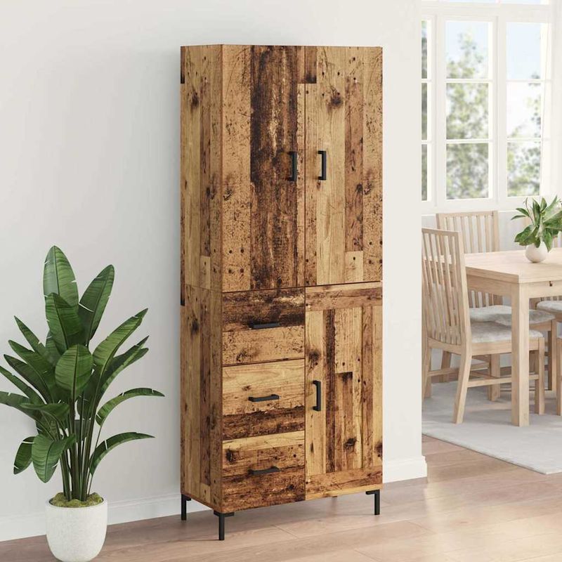 Casa si Gradina - Mobilier - Comode si corpuri - Corpuri bucatarie - Bufet Pe perete Lemn Vechi 69,5 x 34 x 180 cm Lemn compozit - Infinity.ro