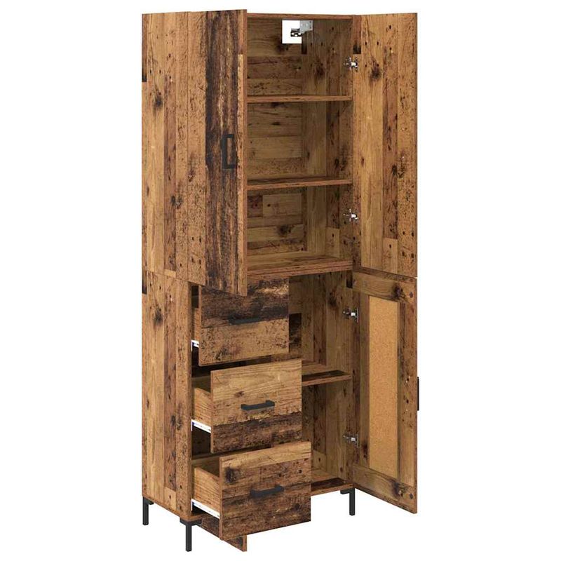 Casa si Gradina - Mobilier - Comode si corpuri - Corpuri bucatarie - Bufet Pe perete Lemn Vechi 69,5 x 34 x 180 cm Lemn compozit - Infinity.ro