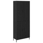 Casa si Gradina - Mobilier - Comode si corpuri - Comode - Bufet Pe perete Stejar Negru 69,5 x 34 x 180 cm Lemn compozit - Infinity.ro