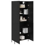 Casa si Gradina - Mobilier - Comode si corpuri - Comode - Bufet Pe perete Stejar Negru 69,5 x 34 x 180 cm Lemn compozit - Infinity.ro
