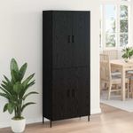 Casa si Gradina - Mobilier - Comode si corpuri - Comode - Bufet Pe perete Stejar Negru 69,5 x 34 x 180 cm Lemn compozit - Infinity.ro