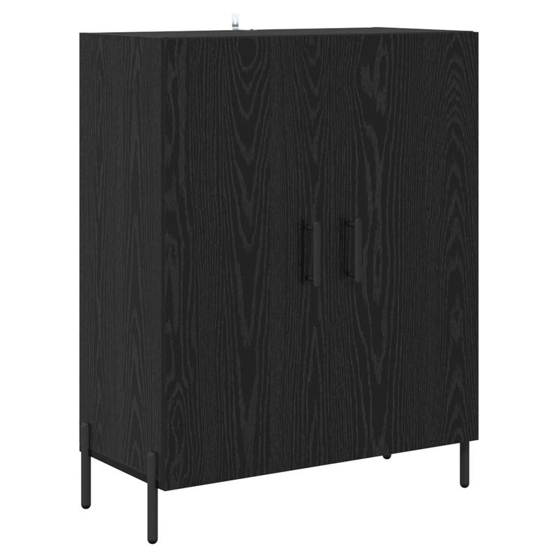 Casa si Gradina - Mobilier - Comode si corpuri - Comode - Bufet Pe perete Stejar Negru 69,5 x 34 x 180 cm Lemn compozit - Infinity.ro