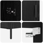 Casa si Gradina - Mobilier - Comode si corpuri - Comode - Bufet Pe perete Stejar Negru 69,5 x 34 x 180 cm Lemn compozit - Infinity.ro