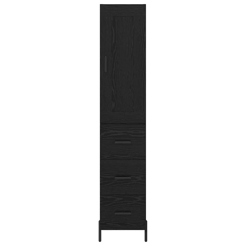 Casa si Gradina - Mobilier - Comode si corpuri - Corpuri bucatarie - Bufet cu sertar Stejar Negru 34,5 x 34 x 180 cm Lemn compozit - Infinity.ro