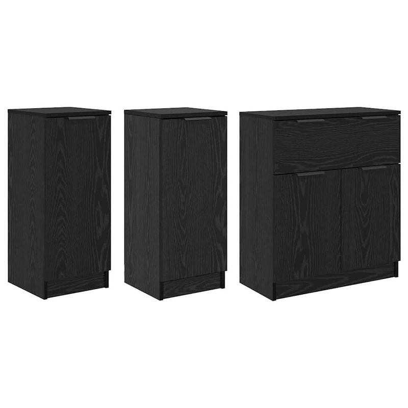 Casa si Gradina - Mobilier - Comode si corpuri - Corpuri bucatarie - Bufeturi 3 pcs Stejar negru 69,5 x 34 x 180 cm Lemn compozit - Infinity.ro