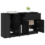 Casa si Gradina - Mobilier - Comode si corpuri - Corpuri bucatarie - Bufeturi 3 pcs Stejar negru 69,5 x 34 x 180 cm Lemn compozit - Infinity.ro
