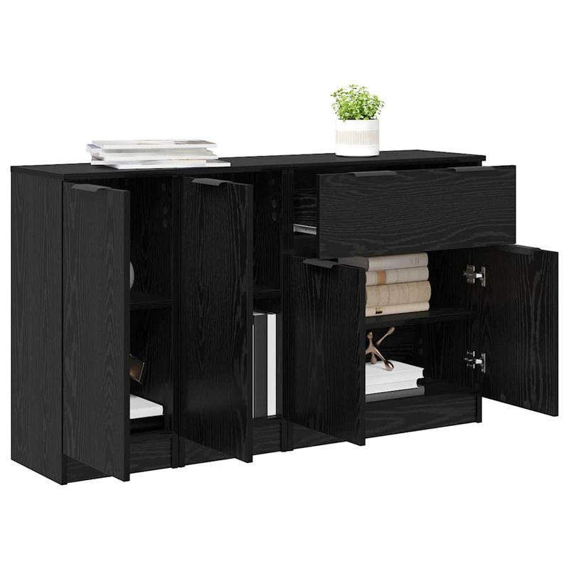 Casa si Gradina - Mobilier - Comode si corpuri - Corpuri bucatarie - Bufeturi 3 pcs Stejar negru 69,5 x 34 x 180 cm Lemn compozit - Infinity.ro