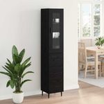 Casa si Gradina - Mobilier - Comode si corpuri - Corpuri bucatarie - Bufet cu sertar Stejar Negru 34,5 x 34 x 180 cm Lemn compozit - Infinity.ro