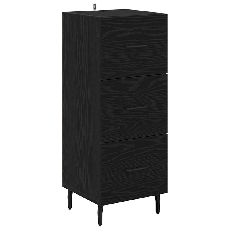 Casa si Gradina - Mobilier - Comode si corpuri - Corpuri bucatarie - Bufet cu sertar Stejar Negru 34,5 x 34 x 180 cm Lemn compozit - Infinity.ro