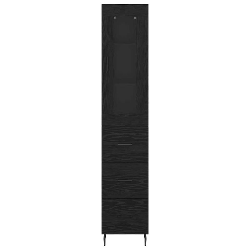 Casa si Gradina - Mobilier - Comode si corpuri - Corpuri bucatarie - Bufet cu sertar Stejar Negru 34,5 x 34 x 180 cm Lemn compozit - Infinity.ro