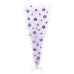Casa si Gradina - Decoratiuni - Decoratiuni de sezon - Brad de Craciun artificial cu 150 LED Alb 120 cm PVC si Otel - Infinity.ro