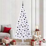 Casa si Gradina - Decoratiuni - Decoratiuni de sezon - Brad de Craciun artificial cu 300 LED Alb 210 cm PVC si Otel - Infinity.ro