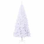 Casa si Gradina - Decoratiuni - Decoratiuni de sezon - Brad de Craciun artificial cu 300 LED Alb 210 cm PVC si Otel - Infinity.ro