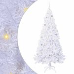Casa si Gradina - Decoratiuni - Decoratiuni de sezon - Brad de Craciun artificial cu 300 LED Alb 210 cm PVC si Otel - Infinity.ro