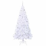 Casa si Gradina - Decoratiuni - Decoratiuni de sezon - Brad de Craciun artificial cu 300 LED Alb 210 cm PVC si Otel - Infinity.ro