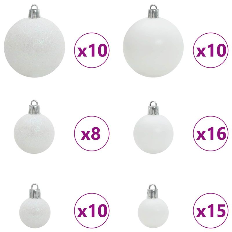 Casa si Gradina - Decoratiuni - Decoratiuni de sezon - Brad de Craciun artificial cu 300 LED Alb 210 cm PVC si Otel - Infinity.ro