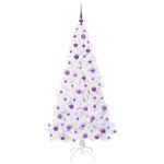 Casa si Gradina - Decoratiuni - Decoratiuni de sezon - Brad de Craciun artificial cu 300 LED Alb 180 cm PVC si Otel - Infinity.ro