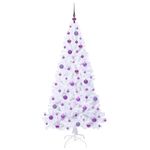 Casa si Gradina - Decoratiuni - Decoratiuni de sezon - Brad de Craciun artificial cu 300 LED Alb 180 cm PVC si Otel - Infinity.ro