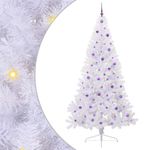 Casa si Gradina - Decoratiuni - Decoratiuni de sezon - Brad de Craciun artificial cu 300 LED Alb 240 cm PVC si Otel - Infinity.ro
